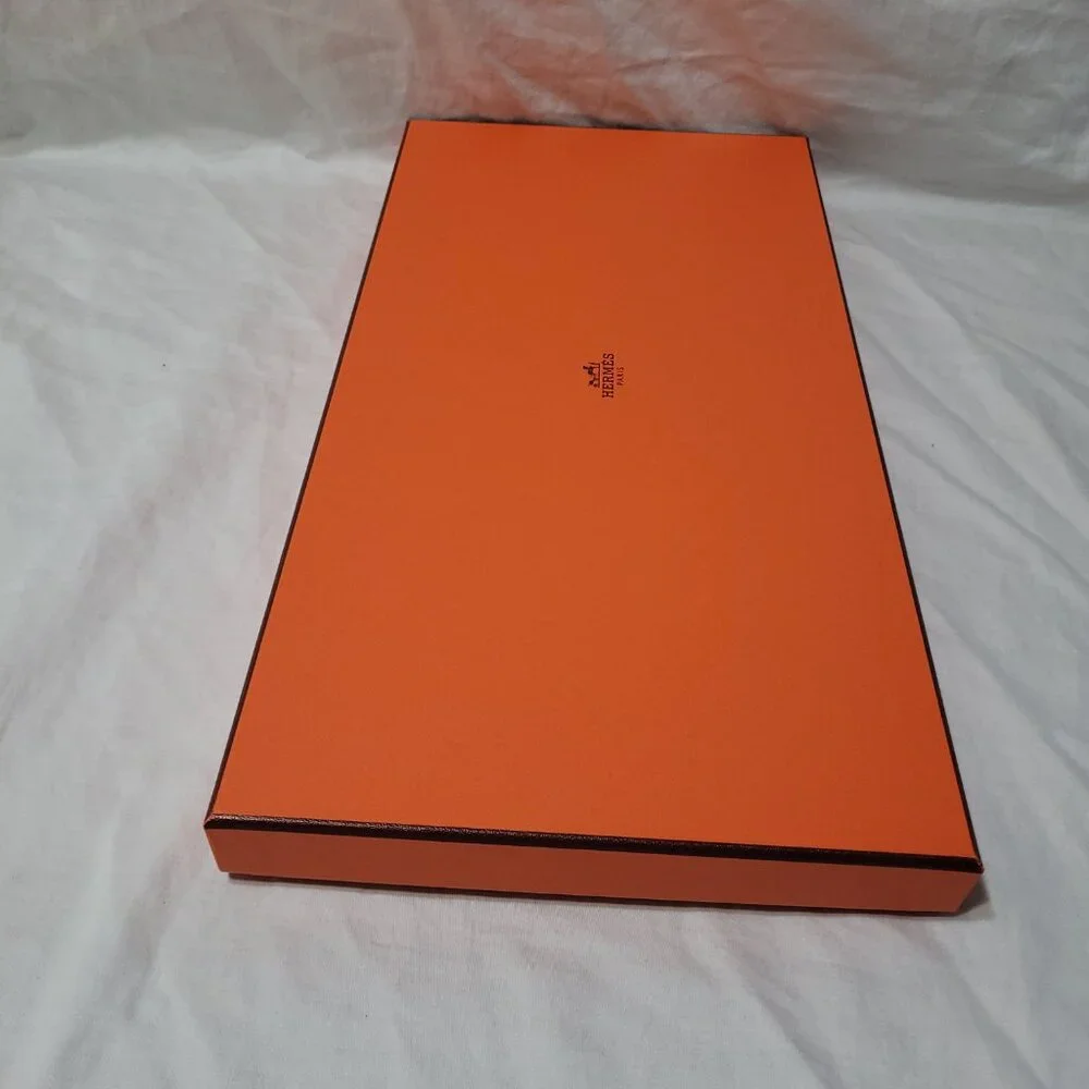 Hermes Gift Box Empty Logo Decorative Storage Organizer 14.25 x 7 x 1 in